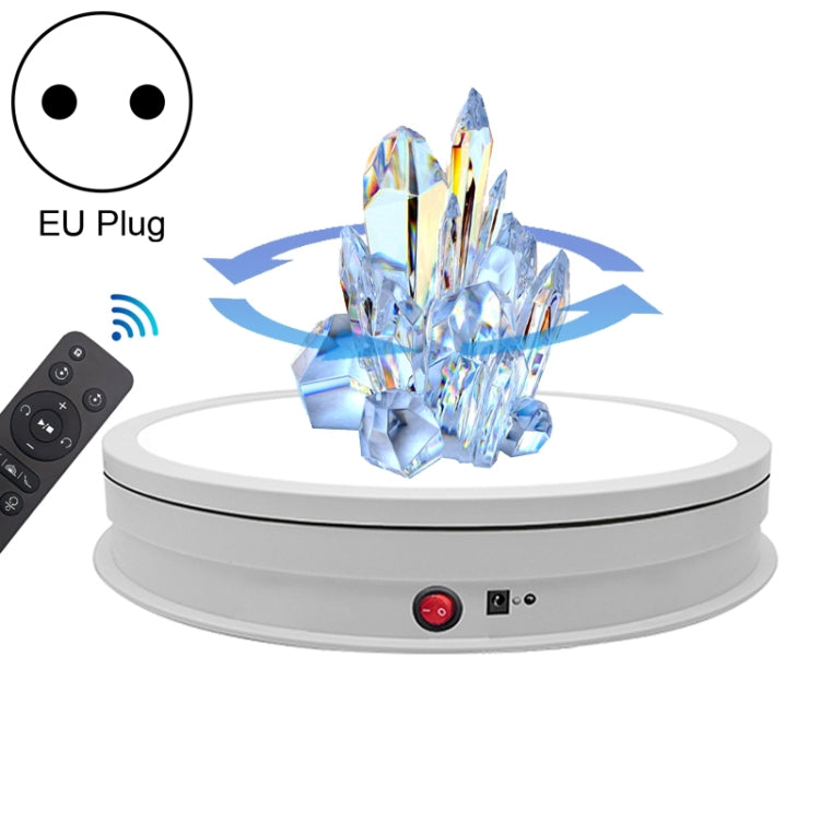 42cm LED Light Electric Rotating Display Stand Turntable, Power Plug:EU Plug(White) -  by PMC TechLife | Online Shopping South Africa | PMC TechLife | Buy Now Pay Later Mobicred