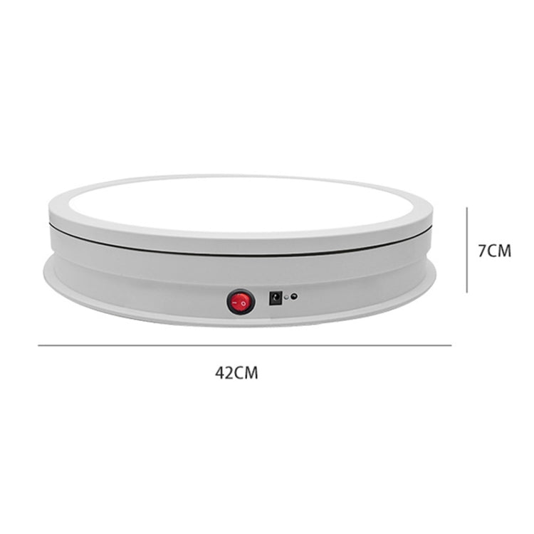 42cm LED Light Electric Rotating Display Stand Turntable, Power Plug:EU Plug(White) -  by PMC TechLife | Online Shopping South Africa | PMC TechLife | Buy Now Pay Later Mobicred