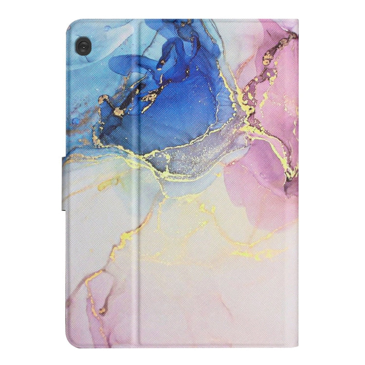 For Lenovo Tab M10 X605F X505 Marble Pattern Smart Leather Tablet Case(Pink Blue) - Lenovo by PMC TechLife | Online Shopping South Africa | PMC TechLife | Buy Now Pay Later Mobicred