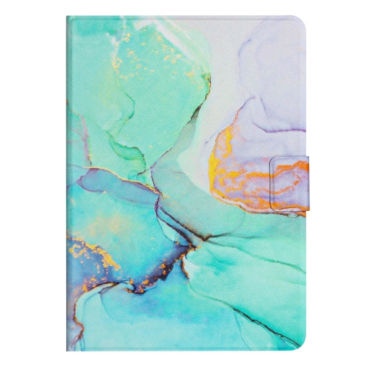 For Lenovo M10 Plus Marble Pattern Smart Leather Tablet Case(Green) - Lenovo by PMC TechLife | Online Shopping South Africa | PMC TechLife | Buy Now Pay Later Mobicred