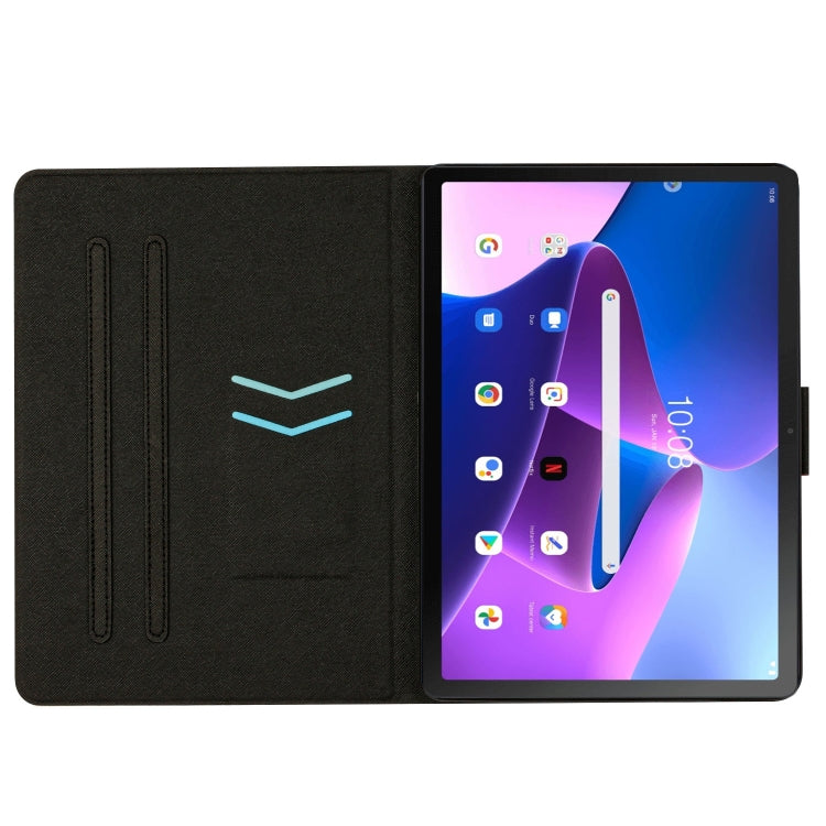 For Lenovo M10 Plus Marble Pattern Smart Leather Tablet Case(Green) - Lenovo by PMC TechLife | Online Shopping South Africa | PMC TechLife | Buy Now Pay Later Mobicred
