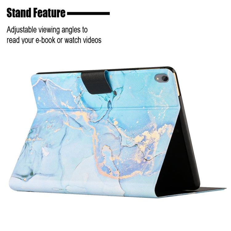 For Lenovo Tab P11 Marble Pattern Smart Leather Tablet Case(Blue) - Lenovo by PMC TechLife | Online Shopping South Africa | PMC TechLife | Buy Now Pay Later Mobicred