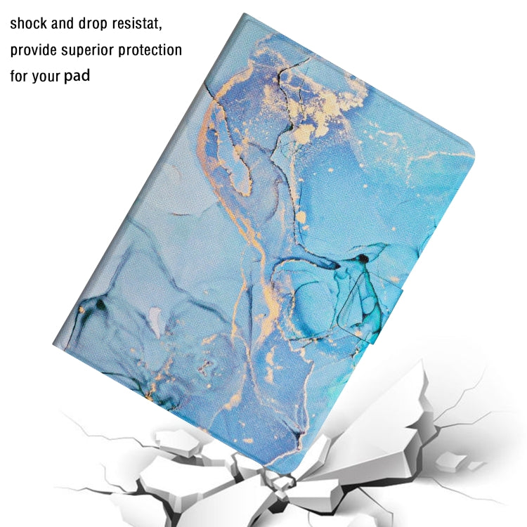 For Huawei MatePad T10s Marble Pattern Leather Tablet Case(Blue) - Huawei by PMC TechLife | Online Shopping South Africa | PMC TechLife | Buy Now Pay Later Mobicred