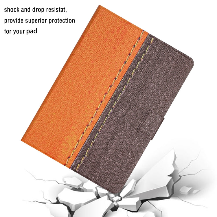 For Amazon Kindle Fire HD 8 2020 Stitching Solid Color Smart Leather Tablet Case(Orange) - Lenovo by PMC TechLife | Online Shopping South Africa | PMC TechLife | Buy Now Pay Later Mobicred