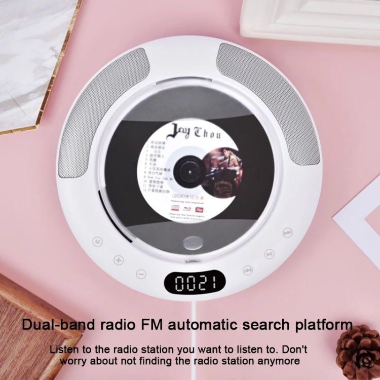 Kecag KC-607 Wall Mounted Bluetooth Compact Disc Album CD Player(White) - DVD & LCD Player by Kecag | Online Shopping South Africa | PMC Jewellery | Buy Now Pay Later Mobicred