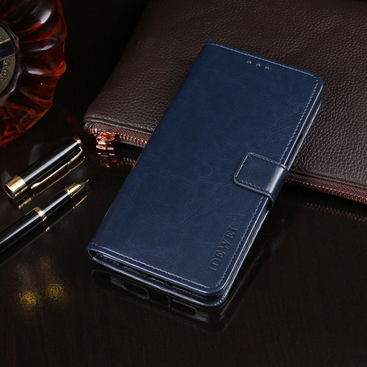 For Blackview BV9800 Pro idewei Crazy Horse Texture Horizontal Flip Leather Case with Holder & Card Slots & Wallet(Dark Blue) - More Brand by idewei | Online Shopping South Africa | PMC Jewellery | Buy Now Pay Later Mobicred