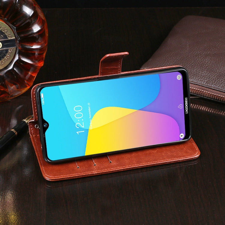 For Doogee X90 idewei Crazy Horse Texture Horizontal Flip Leather Case with Holder & Card Slots & Wallet(Sky Blue) - More Brand by idewei | Online Shopping South Africa | PMC TechLife | Buy Now Pay Later Mobicred