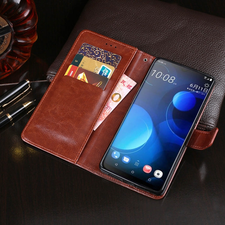 For HTC Desire 19+ idewei Crazy Horse Texture Horizontal Flip Leather Case with Holder & Card Slots & Wallet(Sky Blue) - More Brand by idewei | Online Shopping South Africa | PMC Jewellery | Buy Now Pay Later Mobicred