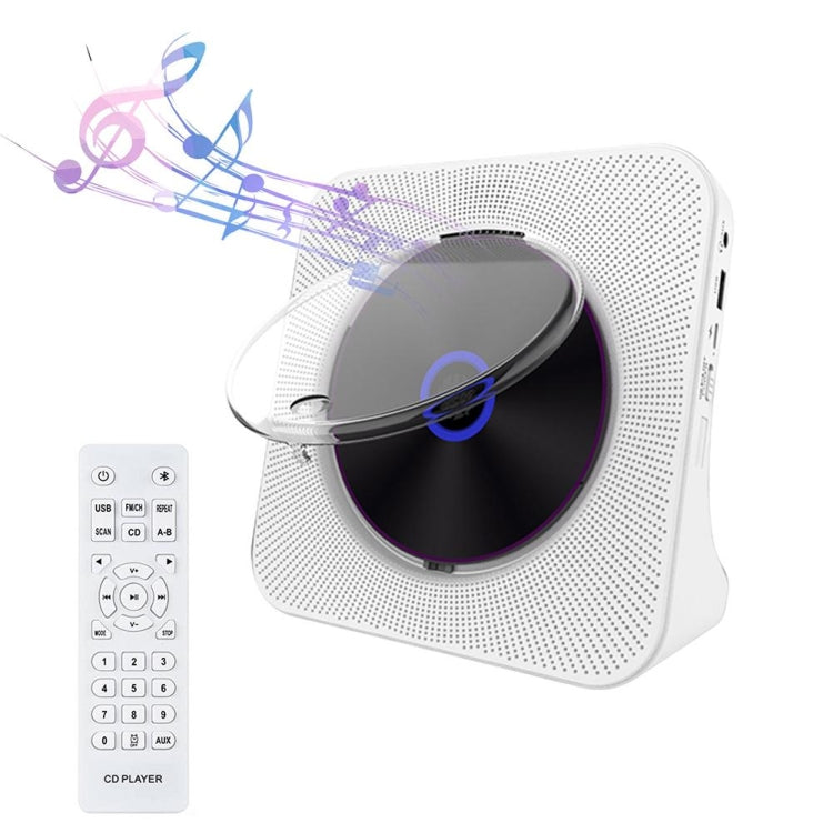 Kecag KC-806 2A Retro Bluetooth Music Disc Album CD Player, Specification:Rechargeable Version(White) - free shipping - PMC Jewellery - Order now!