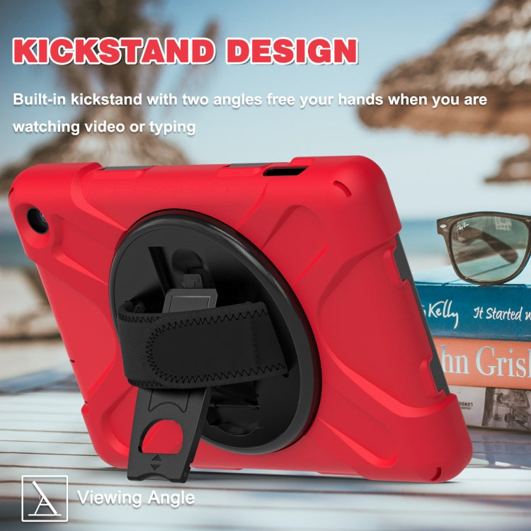 For Amazon Kindle Fire 7 2022 Hard PC Soft Silicone Full Body Tablet Case(Red) - Amazon by PMC TechLife | Online Shopping South Africa | PMC TechLife | Buy Now Pay Later Mobicred