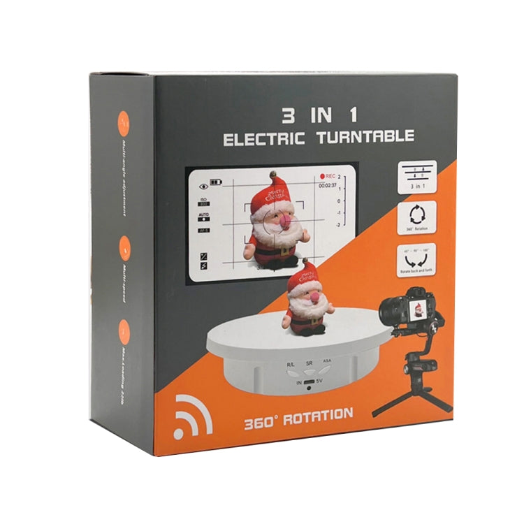 3 in 1 Remote Electric Rotating Display Stand Turntable(White) -  by PMC TechLife | Online Shopping South Africa | PMC TechLife | Buy Now Pay Later Mobicred