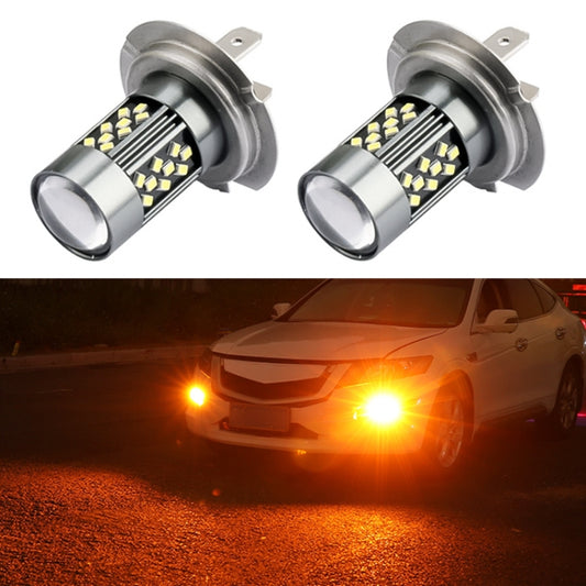 1 Pair H7 12V 7W Continuous Car LED Fog Light(Orange Light) - Fog / Driving Lights by PMC Jewellery | Online Shopping South Africa | PMC Jewellery | Buy Now Pay Later Mobicred