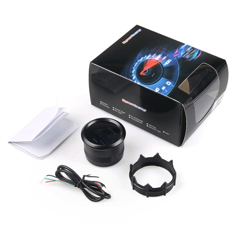 Car Modified 12V Universal 52mm Blue Light Digital Display Meter, Style:Tachometer - Car Modification by PMC TechLife | Online Shopping South Africa | PMC TechLife | Buy Now Pay Later Mobicred