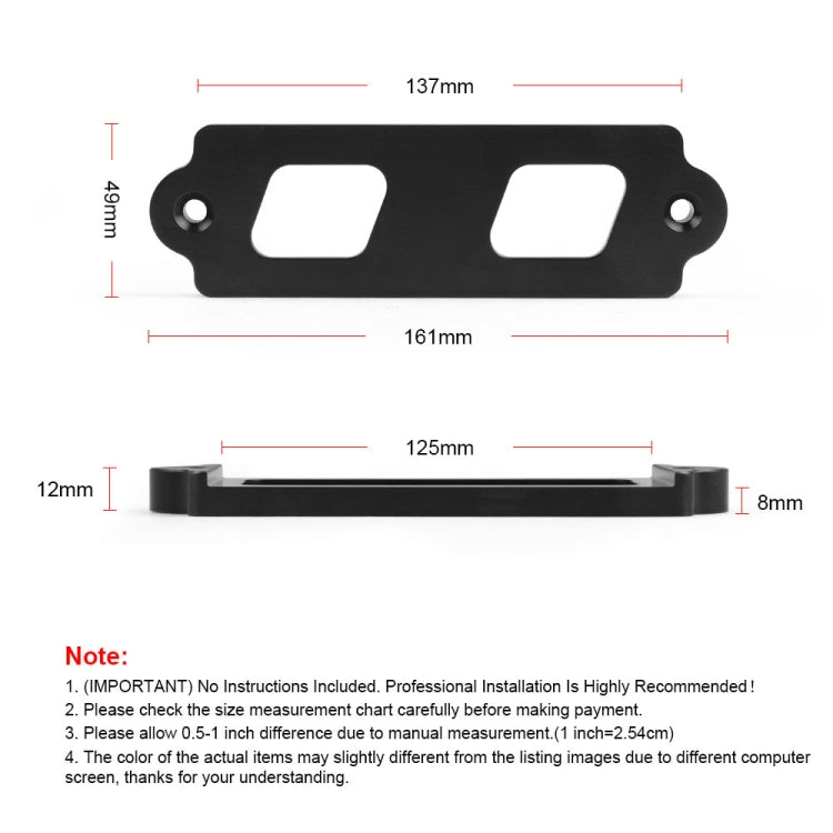 Car Aluminum Alloy Battery Fixing Bracket for Honda Civic 1988-2000(Black) - Engine Fittings by PMC TechLife | Online Shopping South Africa | PMC TechLife | Buy Now Pay Later Mobicred