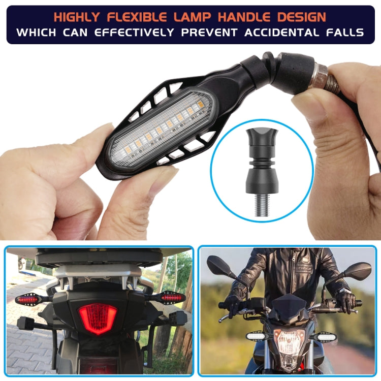 4 PCS Modified Motorcycle 16LEDs Brake Turn Tail Light, Transparent Shell(Red Light + Yellow Light) - free shipping - PMC TechLife - Order now!