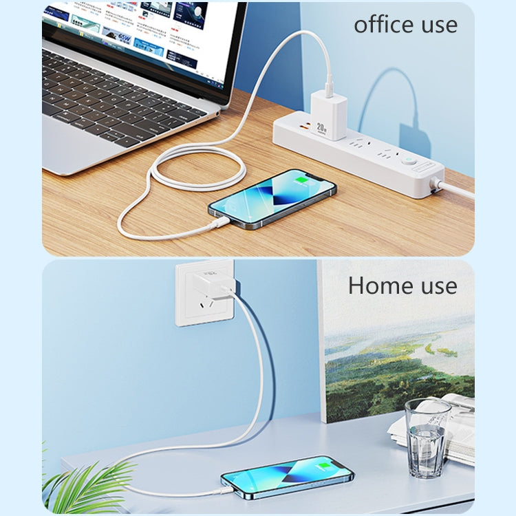 REMAX RP-U5 Extreme 2 Series 20W PD Charger + 1m USB-C / Type-C to 8 Pin Fast Charge Data Cable Set, Specification:CN Plug(White) - USB Charger by REMAX | Online Shopping South Africa | PMC Jewellery | Buy Now Pay Later Mobicred