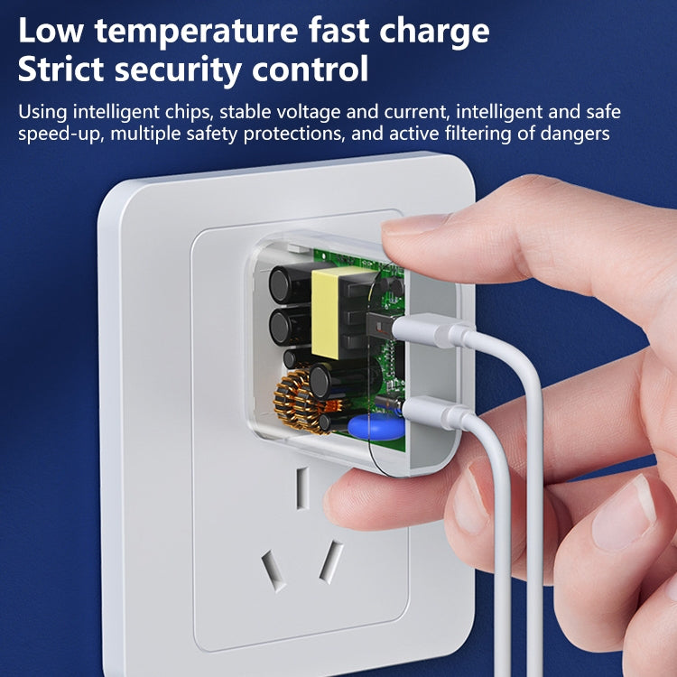 REMAX RP-U68 20W USB+USB-C/Type-C Dual Interface Fast Charger Set, Specification:UK Plug(White) - free shipping - PMC Jewellery - Order now!