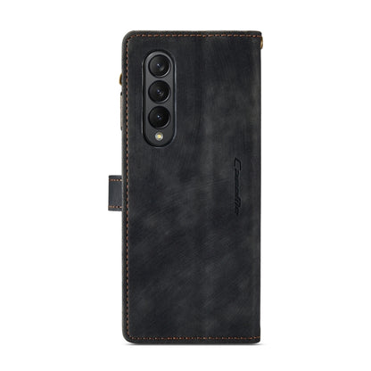 For Samsung Galaxy Z Fold4 5G CaseMe C30 Multifunctional Card Slots Zipper Phone Leather Phone Case(Black) - Galaxy Z Fold4 5G Cases by CaseMe | Online Shopping South Africa | PMC Jewellery | Buy Now Pay Later Mobicred