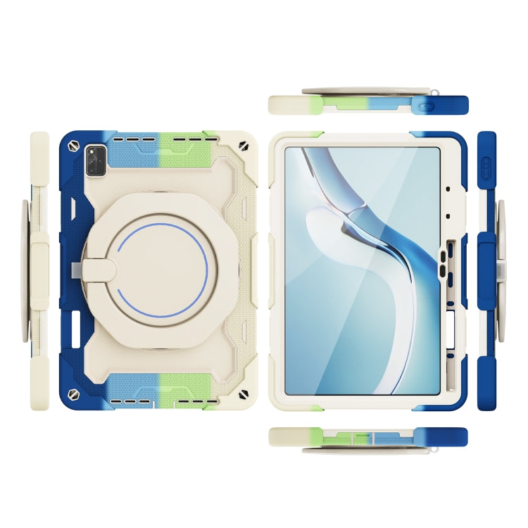 For Huawei MatePad Pro 12.6 2021 Armor Contrast Color Silicone + PC Tablet Case(Colorful Blue) - free shipping - PMC TechLife - Order now!