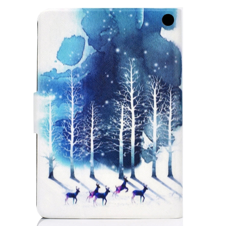 For Amazon Kindle Fire 7 2022 Electric Horizontal Flat Painted Leather Tablet Case(Purple Fawn) - Amazon by PMC TechLife | Online Shopping South Africa | PMC TechLife | Buy Now Pay Later Mobicred