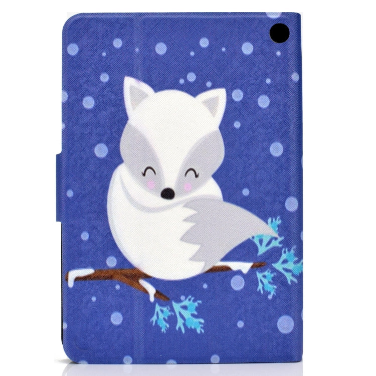 For Amazon Kindle Fire 7 2022 Electric Horizontal Flat Painted Leather Tablet Case(Arctic Fox) - free shipping - PMC TechLife - Order now!