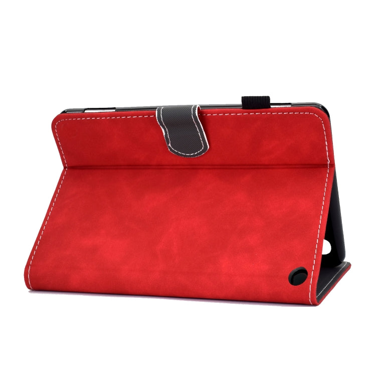 For Amazon Kindle Fire 7 2022 Cowhide Texture Smart Leather Tablet Case(Red) - Amazon by PMC TechLife | Online Shopping South Africa | PMC TechLife | Buy Now Pay Later Mobicred