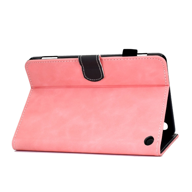 For Amazon Kindle Fire 7 2022 Cowhide Texture Smart Leather Tablet Case(Rose Gold) - Amazon by PMC TechLife | Online Shopping South Africa | PMC TechLife | Buy Now Pay Later Mobicred
