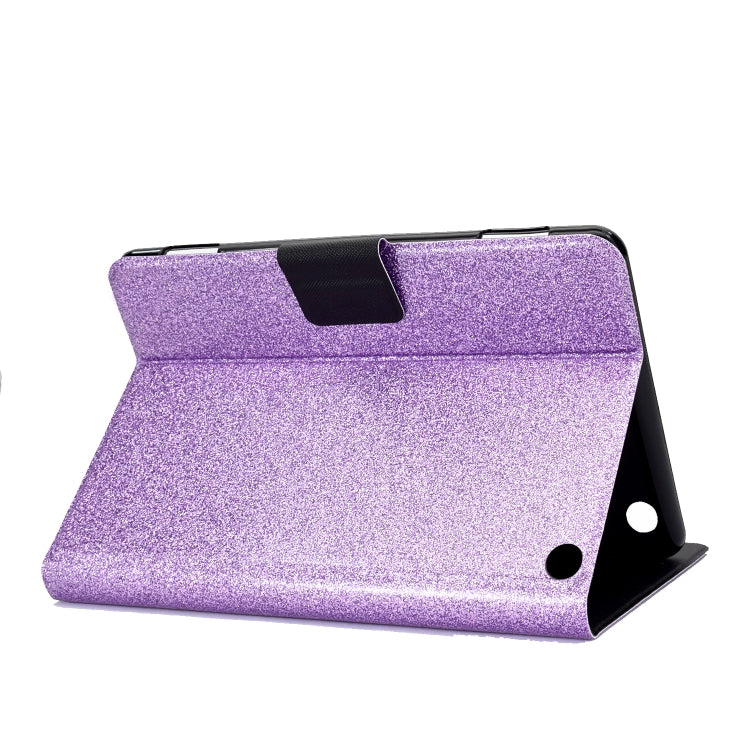 For Amazon Kindle Fire 7 2022 Varnish Glitter Powder Smart Leather Tablet Case(Purple) - Amazon by PMC TechLife | Online Shopping South Africa | PMC TechLife | Buy Now Pay Later Mobicred