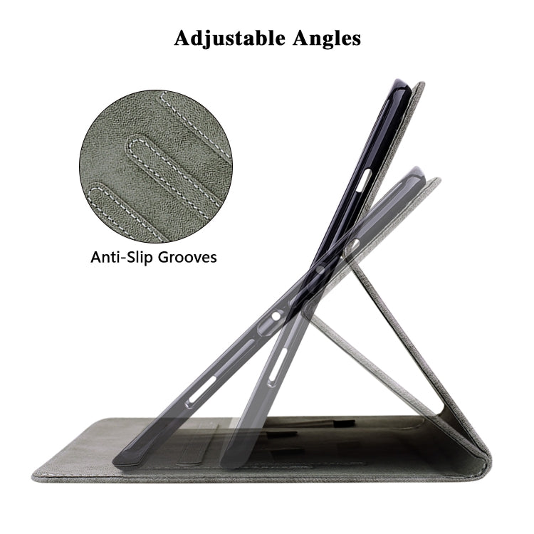 For Nokia T10 Tiger Pattern PU Tablet Case(Grey) - Nokia by PMC TechLife | Online Shopping South Africa | PMC TechLife | Buy Now Pay Later Mobicred