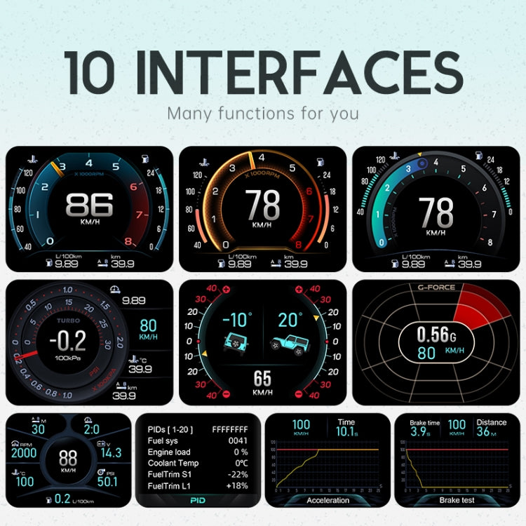 A450 O Car 2.8 inch OBDII Head-Up Display System - Head Up Display System by PMC TechLife | Online Shopping South Africa | PMC TechLife | Buy Now Pay Later Mobicred