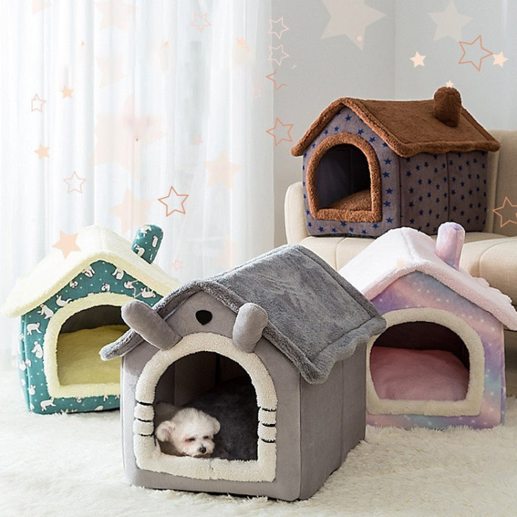 House Type Universal Removable and Washable Pet Dog Cat Bed Pet Supplies, Size:S(Brown Igloo) - Beds by PMC TechLife | Online Shopping South Africa | PMC TechLife | Buy Now Pay Later Mobicred