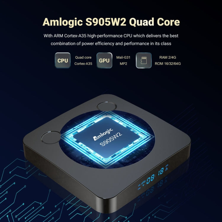 G96max Smart 4K HD Android 11.0 TV Box, Amlogic S905W2 Quad Core ARM Cortex A35, Support Dual Band WiFi, HDMI, RJ45, Capacity:2GB+16GB(UK Plug) - Amlogic S905 by PMC Jewellery | Online Shopping South Africa | PMC Jewellery | Buy Now Pay Later Mobicred