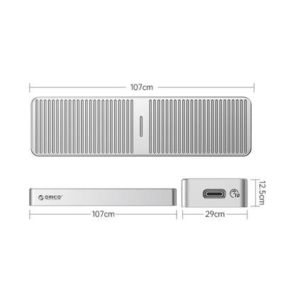 ORICO M222C3-G2-SV USB3.1 Gen2 Type-C 10Gbps M.2 NVMe SSD Enclosure(Silver) - HDD Enclosure by ORICO | Online Shopping South Africa | PMC Jewellery | Buy Now Pay Later Mobicred