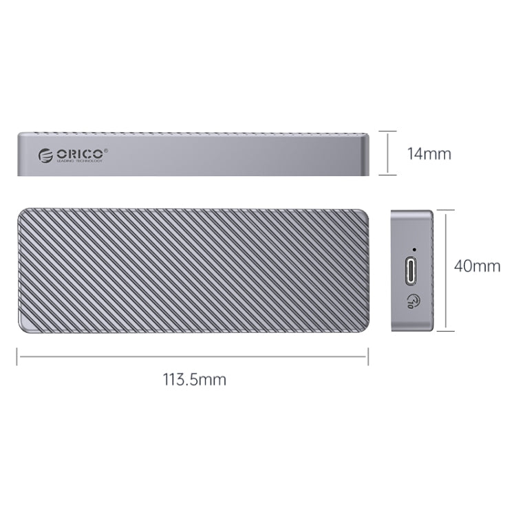 ORICO M213C3-G4-GY 20Gbps M.2 NVMESSD Enclosure(Grey) - HDD Enclosure by ORICO | Online Shopping South Africa | PMC Jewellery | Buy Now Pay Later Mobicred