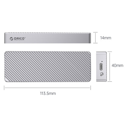 ORICO M213C3-G4-SV 20Gbps M.2 NVMESSD Enclosure(Silver) - HDD Enclosure by ORICO | Online Shopping South Africa | PMC Jewellery | Buy Now Pay Later Mobicred