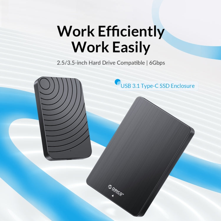 ORICO HM35C3 3.5 inch USB3.1 Gen1 Type-C Hard Drive Enclosure, Plug:UK Plug(Black) - HDD Enclosure by ORICO | Online Shopping South Africa | PMC Jewellery | Buy Now Pay Later Mobicred