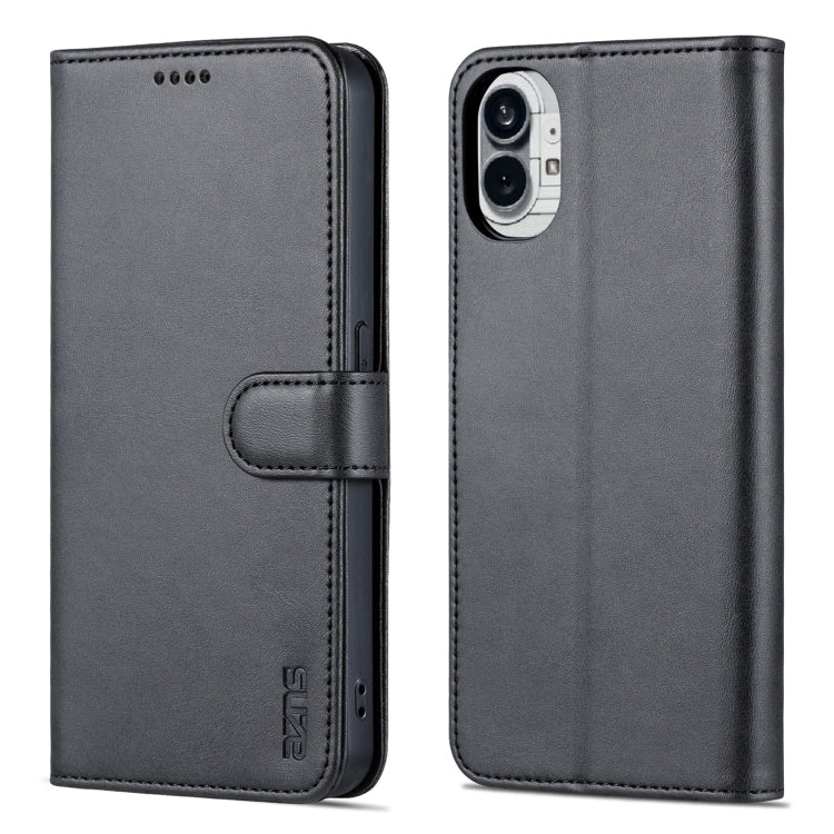 For Nothing Phone 1 AZNS Skin Feel Calf Texture Flip Leather Phone Case (Black) - More Brand by AZNS | Online Shopping South Africa | PMC Jewellery | Buy Now Pay Later Mobicred