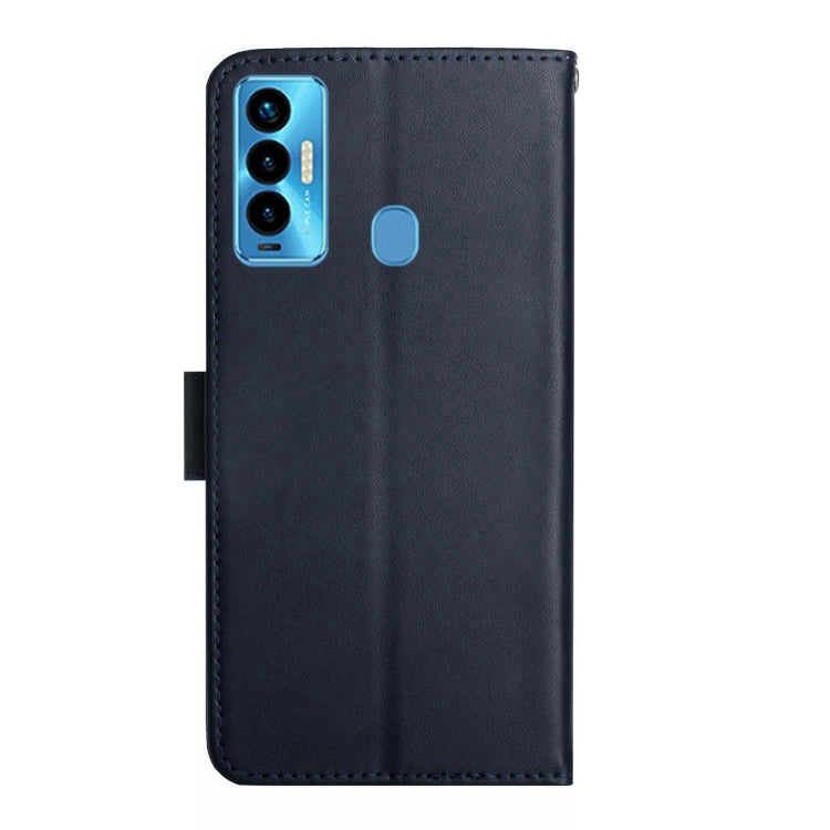 For Tecno Camon 18i Genuine Leather Fingerprint-proof Horizontal Flip Phone Case(Blue) - Tecno Cases by PMC TechLife | Online Shopping South Africa | PMC TechLife | Buy Now Pay Later Mobicred