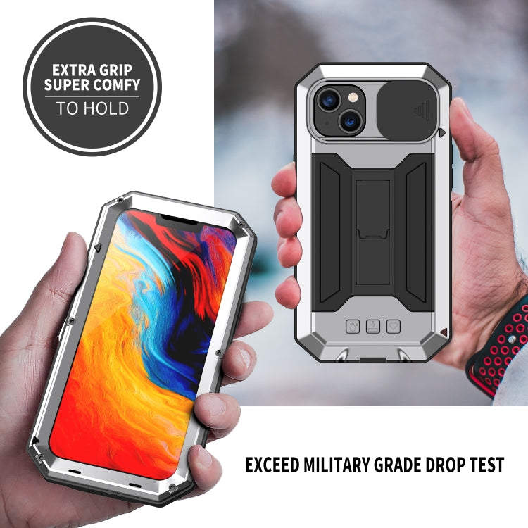 For iPhone 14 R-JUST Shockproof Life Waterproof Dust-proof Case (Silver) - iPhone 14 Cases by R-JUST | Online Shopping South Africa | PMC Jewellery