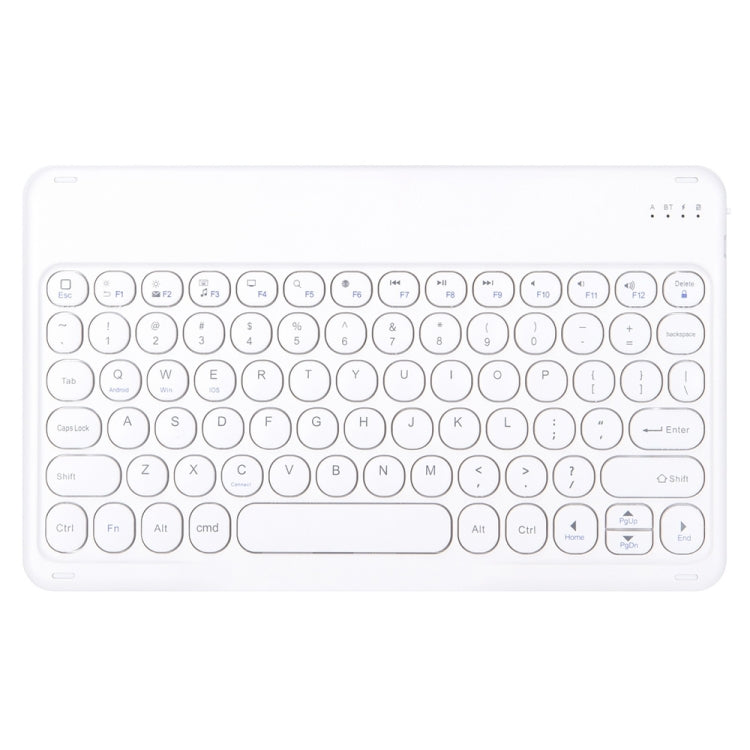 Round Cap Bluetooth Keyboard Leather Case with Pen Slot, without Touchpad For Samsung Galaxy Tab S7(Gold+White Keyboard) - Samsung Keyboard by PMC TechLife | Online Shopping South Africa | PMC TechLife