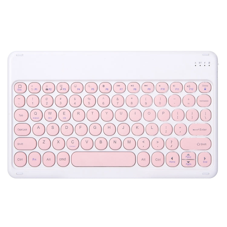 Round Cap Bluetooth Keyboard Leather Case with Pen Slot, without Touchpad For Samsung Galaxy Tab A7 10.4 2020(Pink+Pink Keyboard) - Samsung Keyboard by PMC Jewellery | Online Shopping South Africa | PMC Jewellery