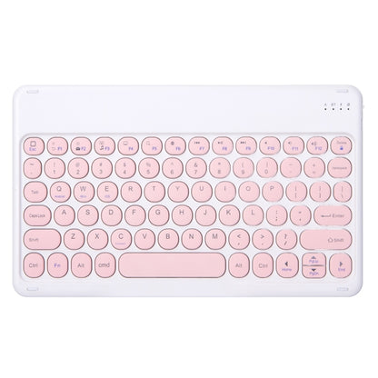 Round Cap Bluetooth Keyboard Leather Case with Pen Slot, without Touchpad For Samsung Galaxy Tab A7 10.4 2020(Pink+Pink Keyboard) - Samsung Keyboard by PMC Jewellery | Online Shopping South Africa | PMC Jewellery