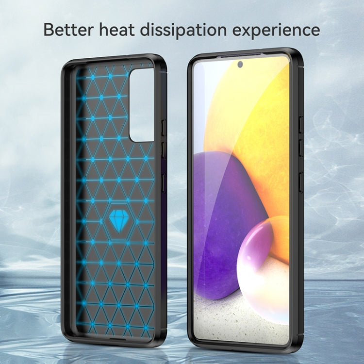 For Samsung Galaxy Quantum 2 Brushed Texture Carbon Fiber TPU Phone Case(Black) - Galaxy Phone Cases by PMC Jewellery | Online Shopping South Africa | PMC Jewellery