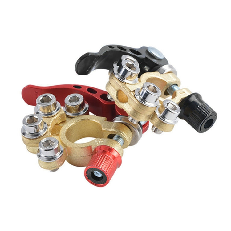 1 Pair Car Battery Terminals Quick Disconnect Cables Connectors, with L Wrench + Terminal + Insulation Pad + Brush - Booster Cable & Clip by PMC Jewellery | Online Shopping South Africa | PMC Jewellery | Buy Now Pay Later Mobicred