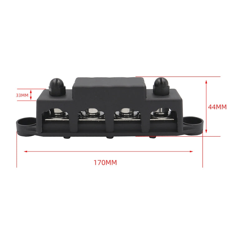 Black M10 Stud RV Ship High Current Power Distribution Terminal Block with Cover - Fuse by PMC Jewellery | Online Shopping South Africa | PMC Jewellery | Buy Now Pay Later Mobicred