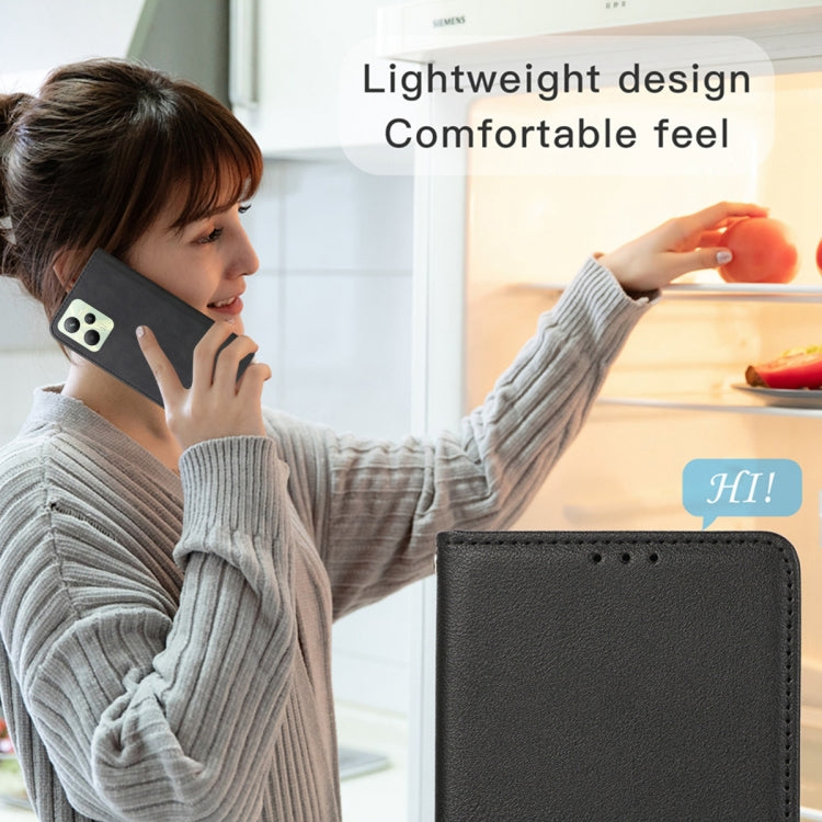 For Realme C35 Magnetic Closure Leather Phone Case(Black) - free shipping - PMC TechLife - Order now!