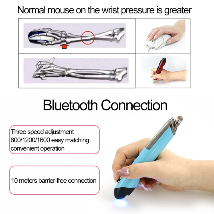 PR-08 Multifunctional Wireless Bluetooth Pen Mouse Capacitive Pen Mouse(Red) - Wireless Mice by PMC Jewellery | Online Shopping South Africa | PMC Jewellery | Buy Now Pay Later Mobicred