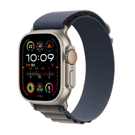 Nylon Loop Watch Band For Apple Watch Ultra & Ultra 2 49mm / Series 9&8&7 45mm / SE 2&6&SE&5&4 44mm(Blue) - Watch Bands by PMC Jewellery | Online Shopping South Africa | PMC Jewellery | Buy Now Pay Later Mobicred