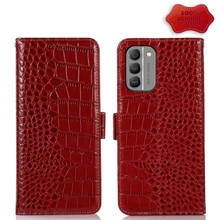 For Nokia G400 Crocodile Top Layer Cowhide Leather Phone Case(Red) - Nokia Cases by PMC TechLife | Online Shopping South Africa | PMC TechLife | Buy Now Pay Later Mobicred