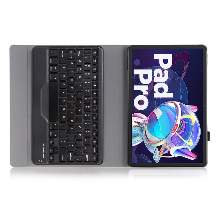 AM18-B Bluetooth Keyboard Leather Case For Lenovo XiaoXin Pad Pro 2022 11.2 inch(Pink) - Lenovo Keyboard by PMC TechLife | Online Shopping South Africa | PMC TechLife
